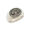 Signature Series Women's Cross-Finger Oval Signet Ring